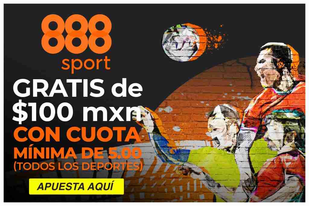 Bono de bienvenida 888sport Mexico 2022 Gana una apuesta GRATIS de 100 mxn con 888sport en apuestas deportivas