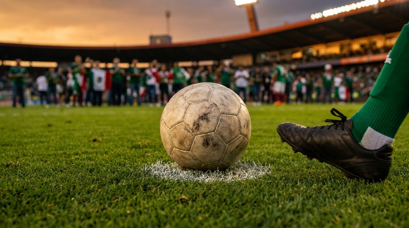 Balón en la cancha antes de un partido de la Liga MX en el Apertura 2026