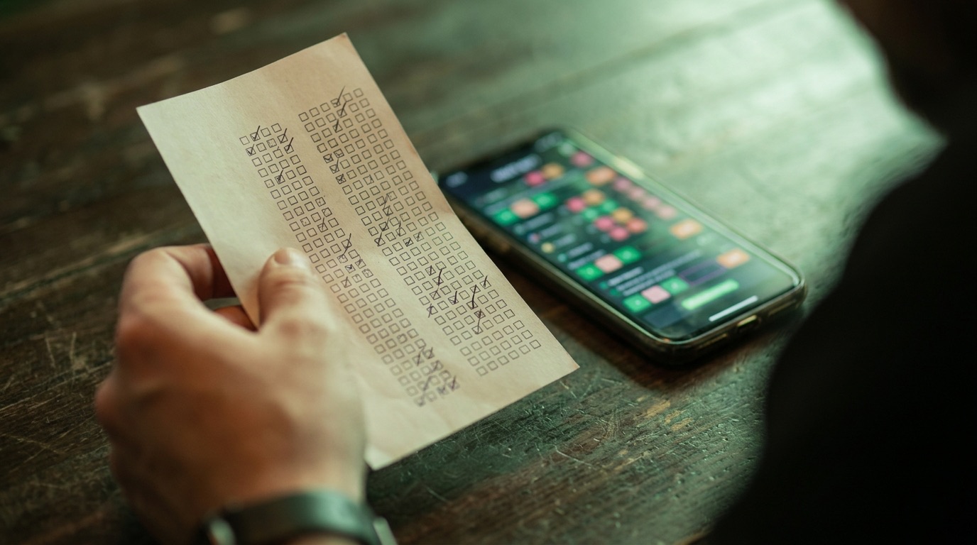 Boleto de apuestas con varias selecciones y un celular, apuestas de sistema