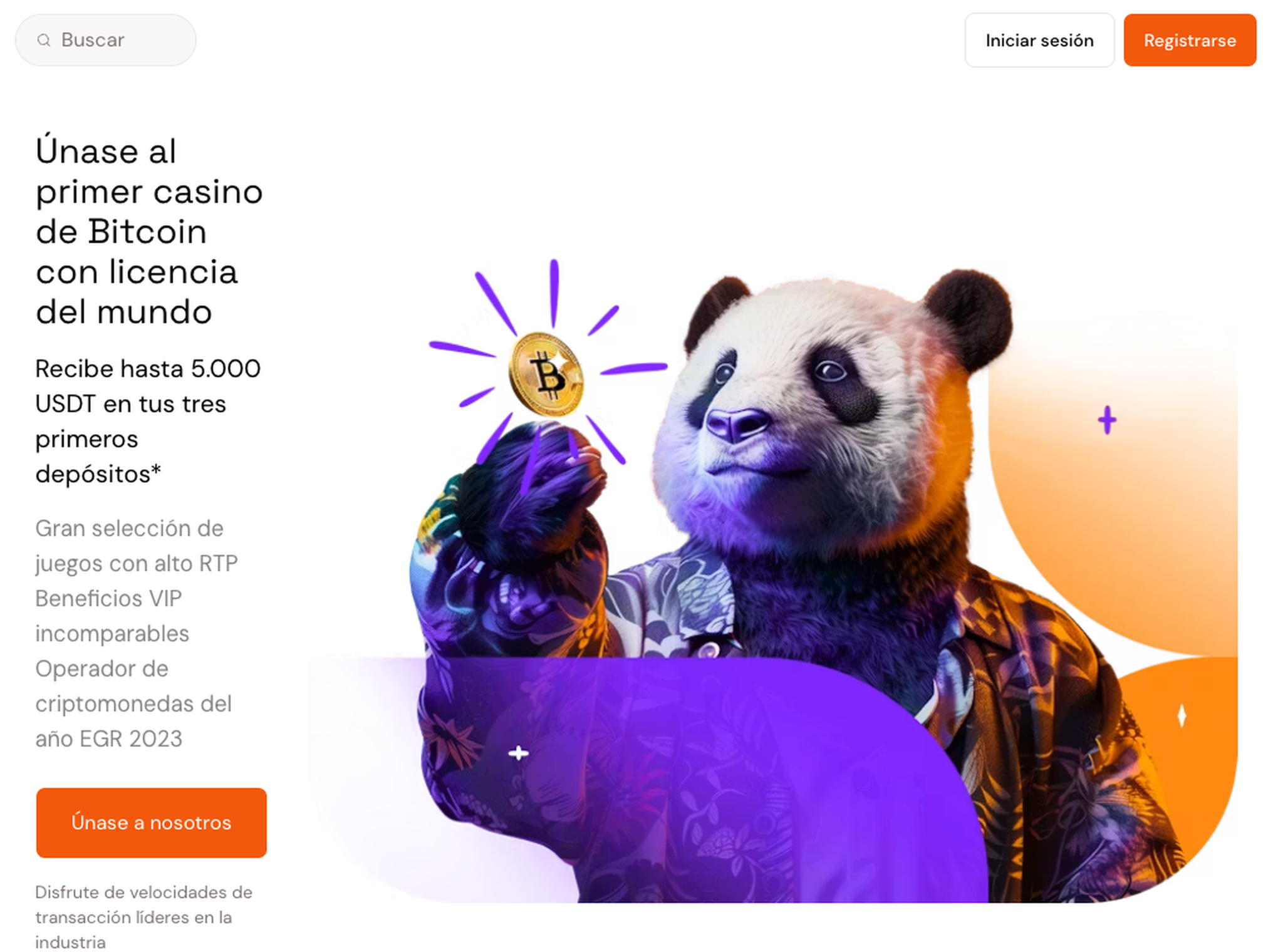 Portada de Bitcasino servida a una conexion mexicana anunciando hasta 5000 USDT en los tres primeros depositos