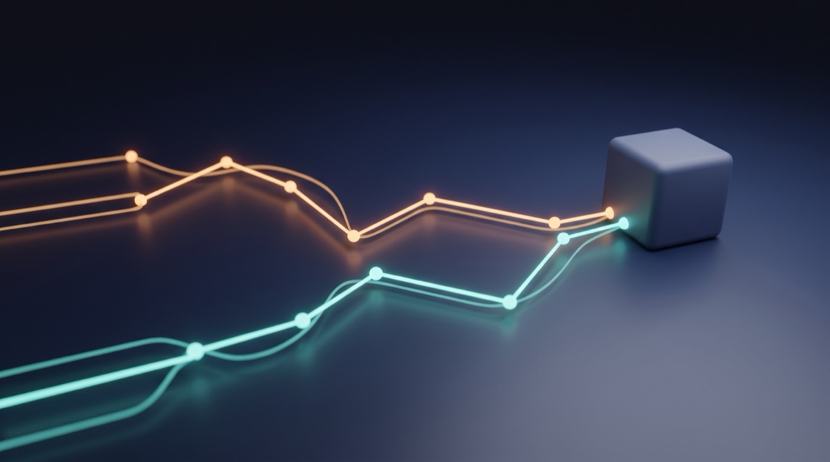Dos rutas distintas que llegan al mismo destino, como las redes blockchain de una misma criptomoneda