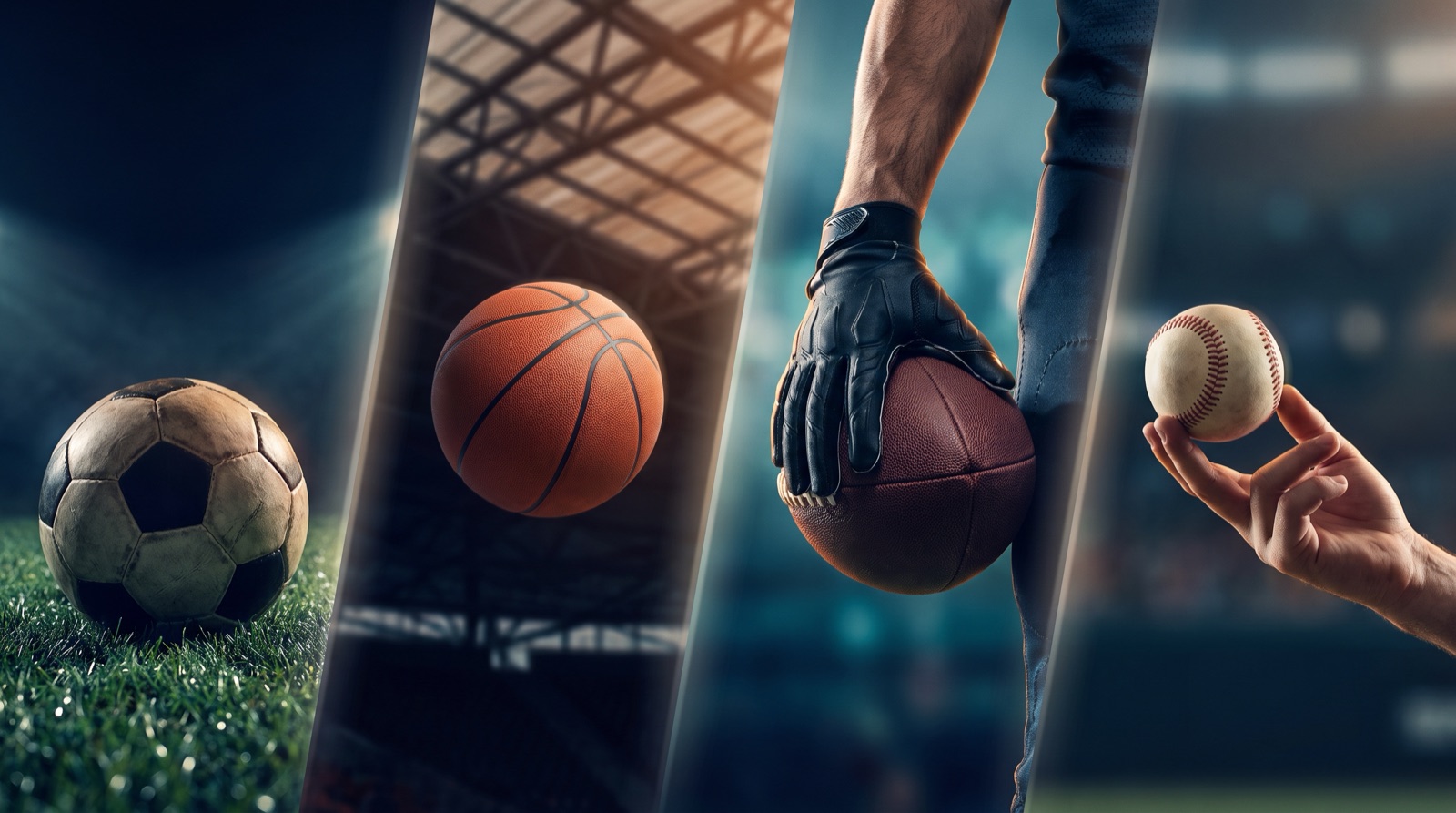 Balones de futbol, basquetbol, futbol americano y beisbol