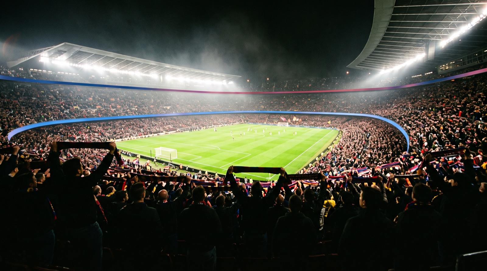 Afición en las gradas durante una noche de Champions League