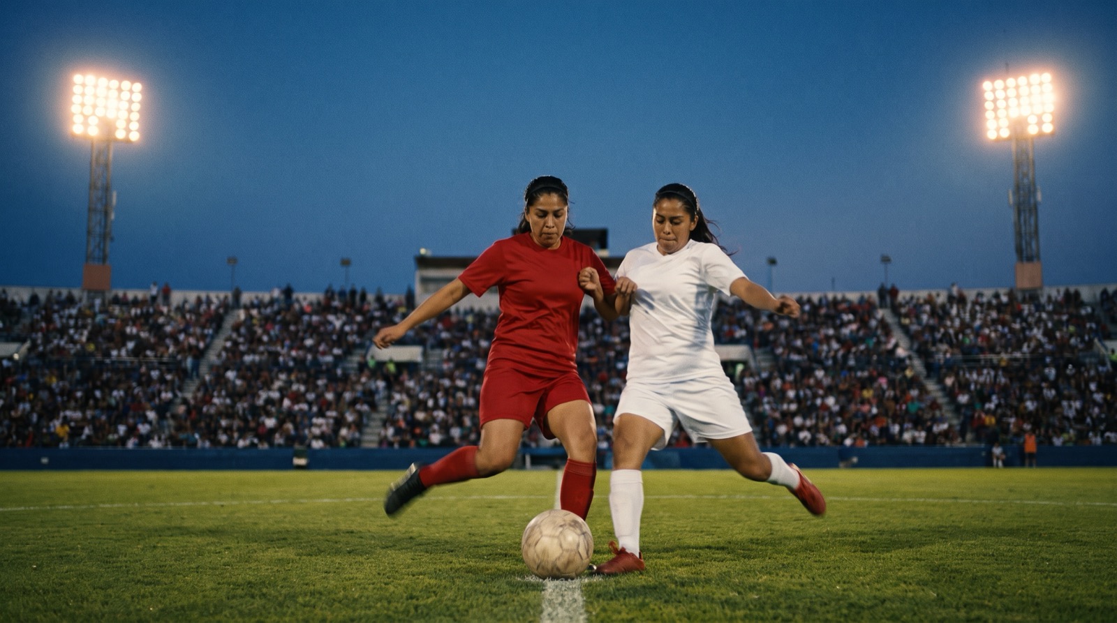 Dos futbolistas disputan el balón en un partido de la Liga Femenil BBVA durante el Apertura 2026